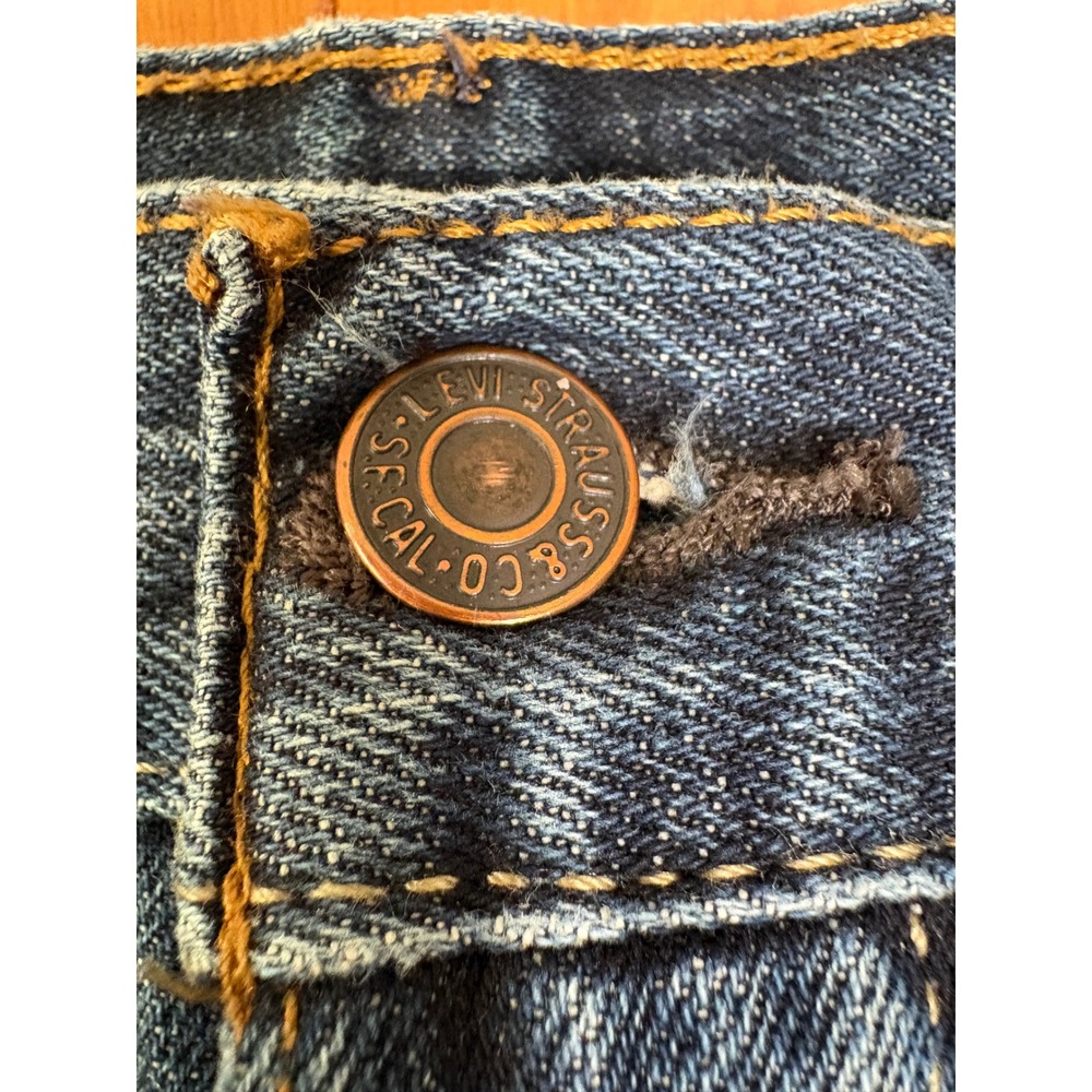Levis 527 Bootcut Jeans Mens 40x32 Dark Wash Denim Pants - Picture 6 of 9